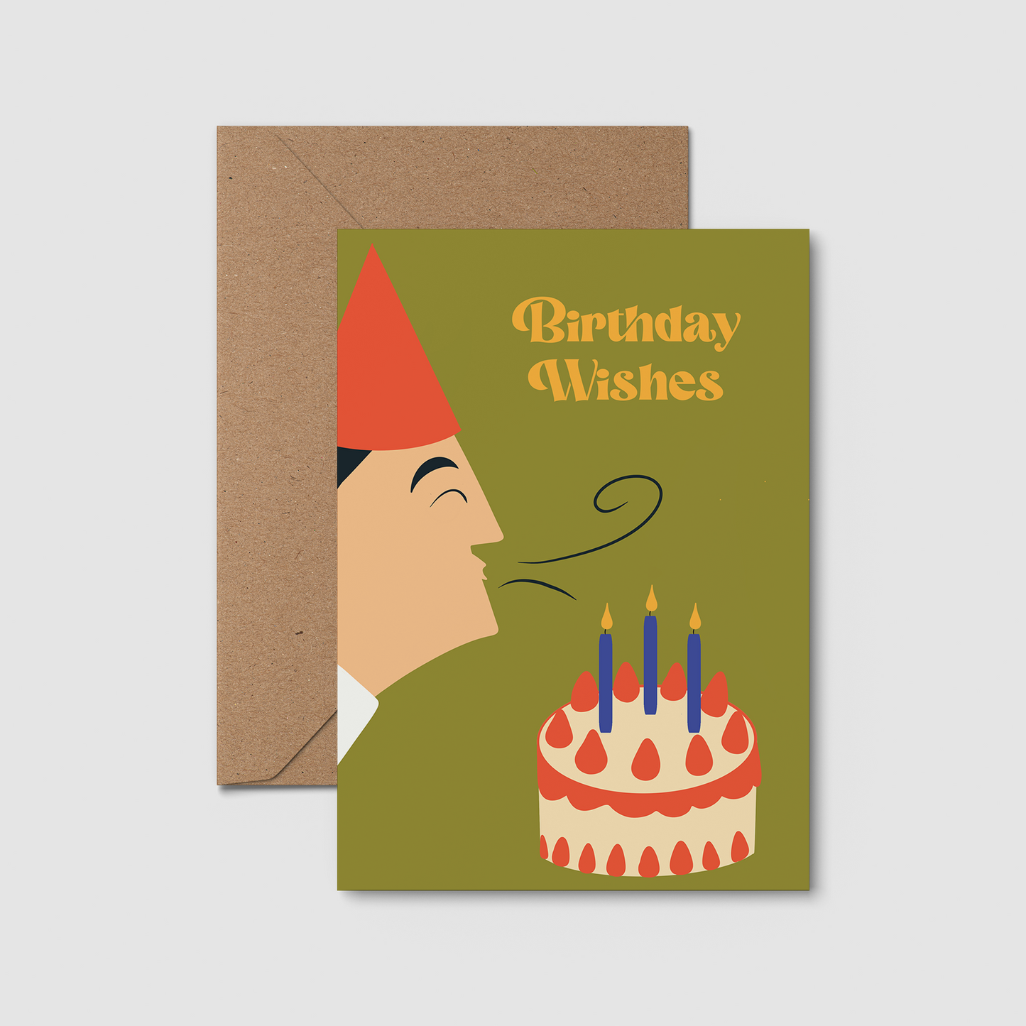 Birthday cards for him. Modern greeting cards. Art cards.