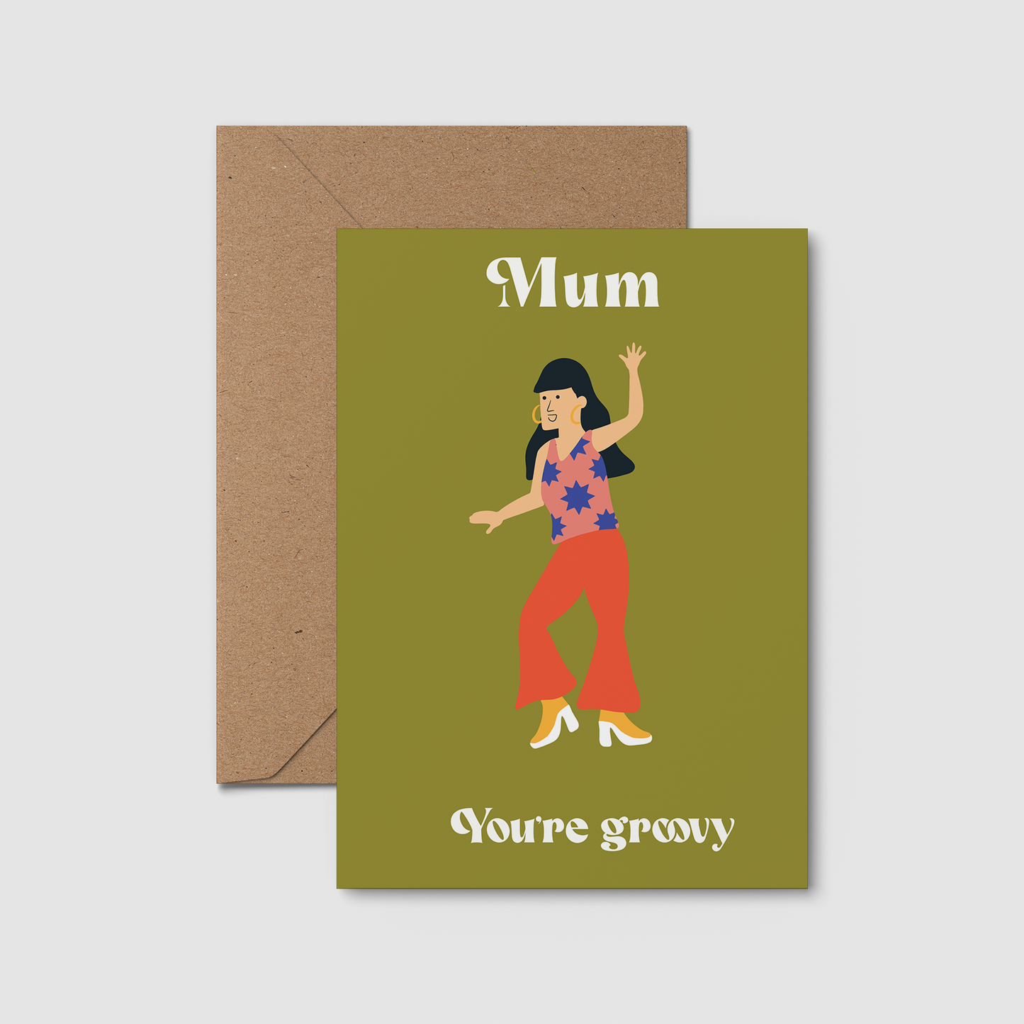 Dancing mum card. Abba greeting card. Mama mia. Mother's Day card. Mum birthday card.