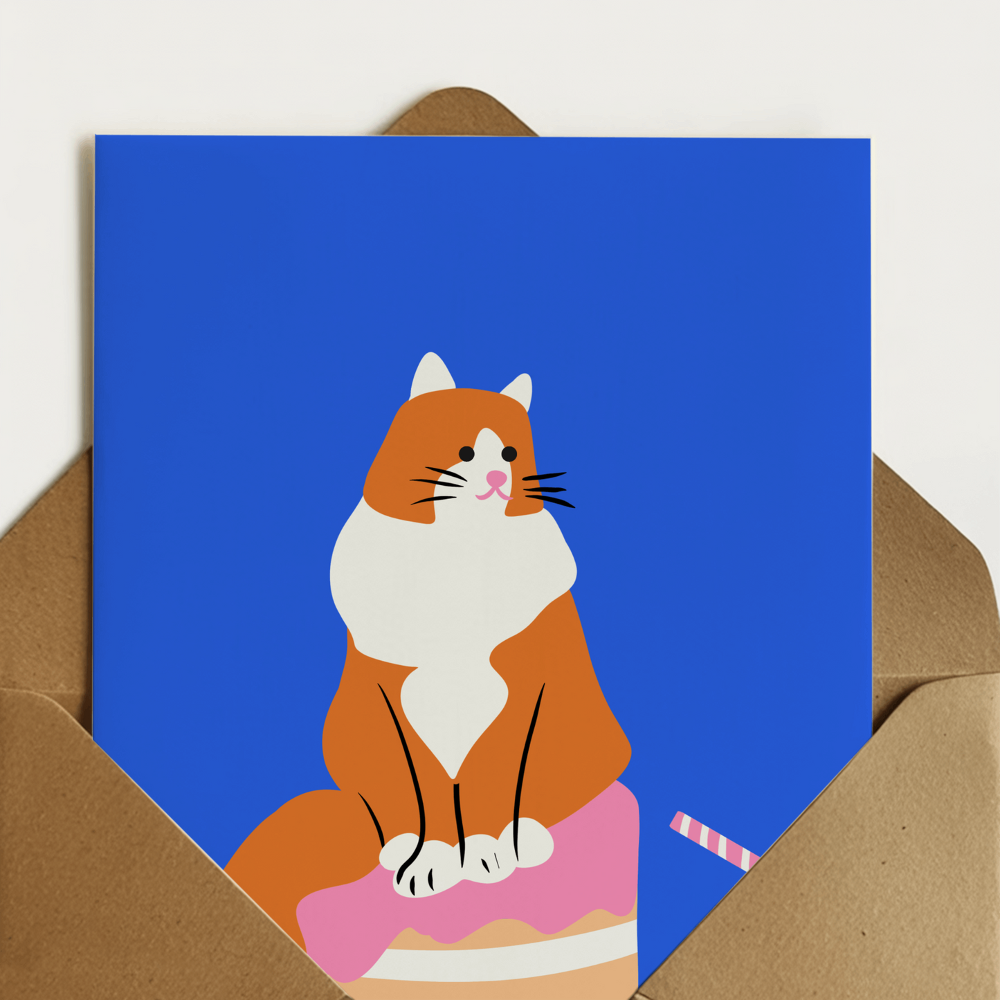 'Delightful' Funny Cat Birthday Card