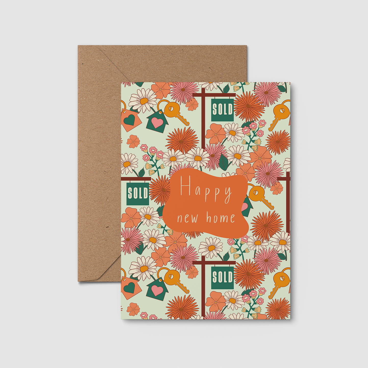 New house card. New home card. First home card.