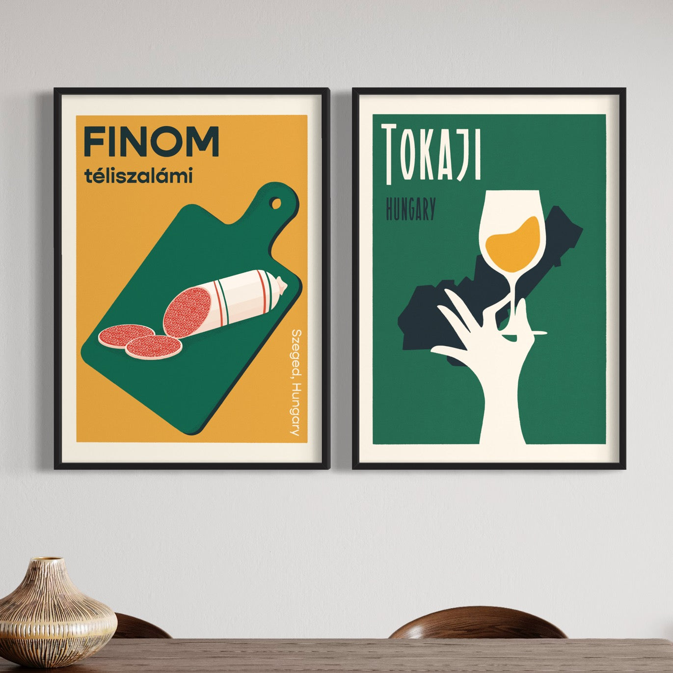 Hungarian Salami Food Retro Poster