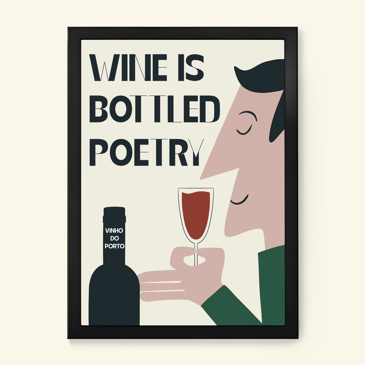 Travel poster. Retro wine wall print.