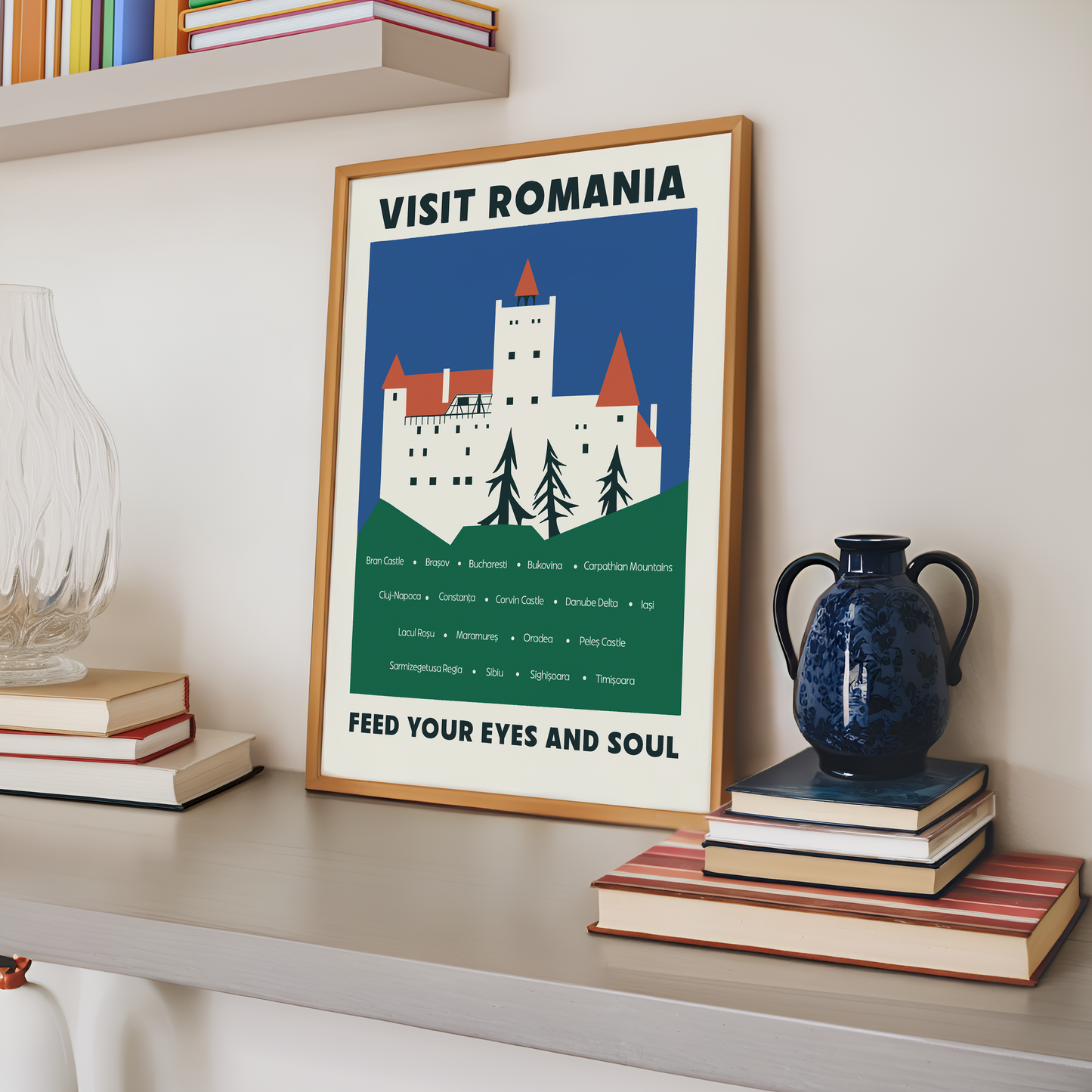 Romania Retro Travel Print