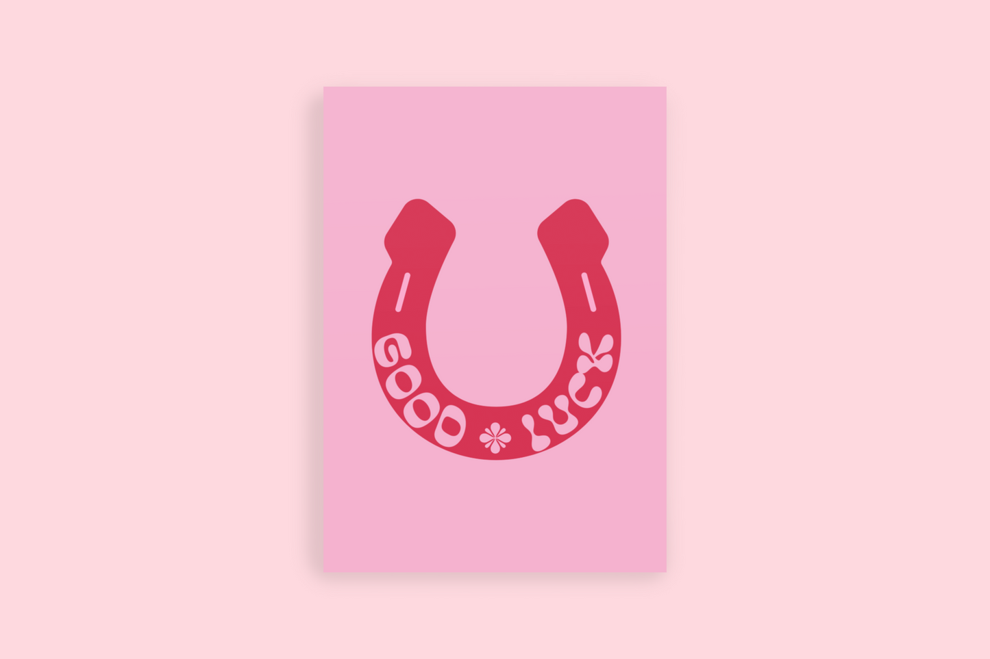 Horse Shoe Good Luck Card