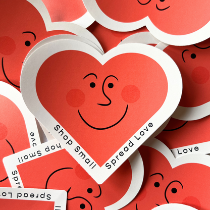 Shop Small Spread Love Cute Heart Sticker
