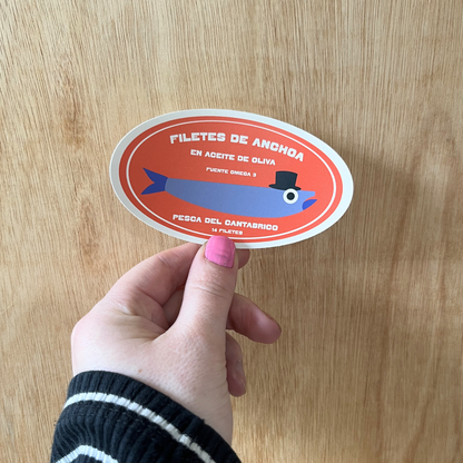 Anchovies Tinned Fish Sticker