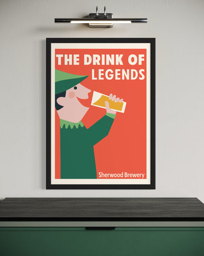 Robin Hood Retro Lager Poster