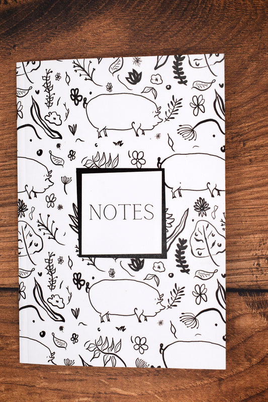 Pack of Four Pig Illustrated Notebooks