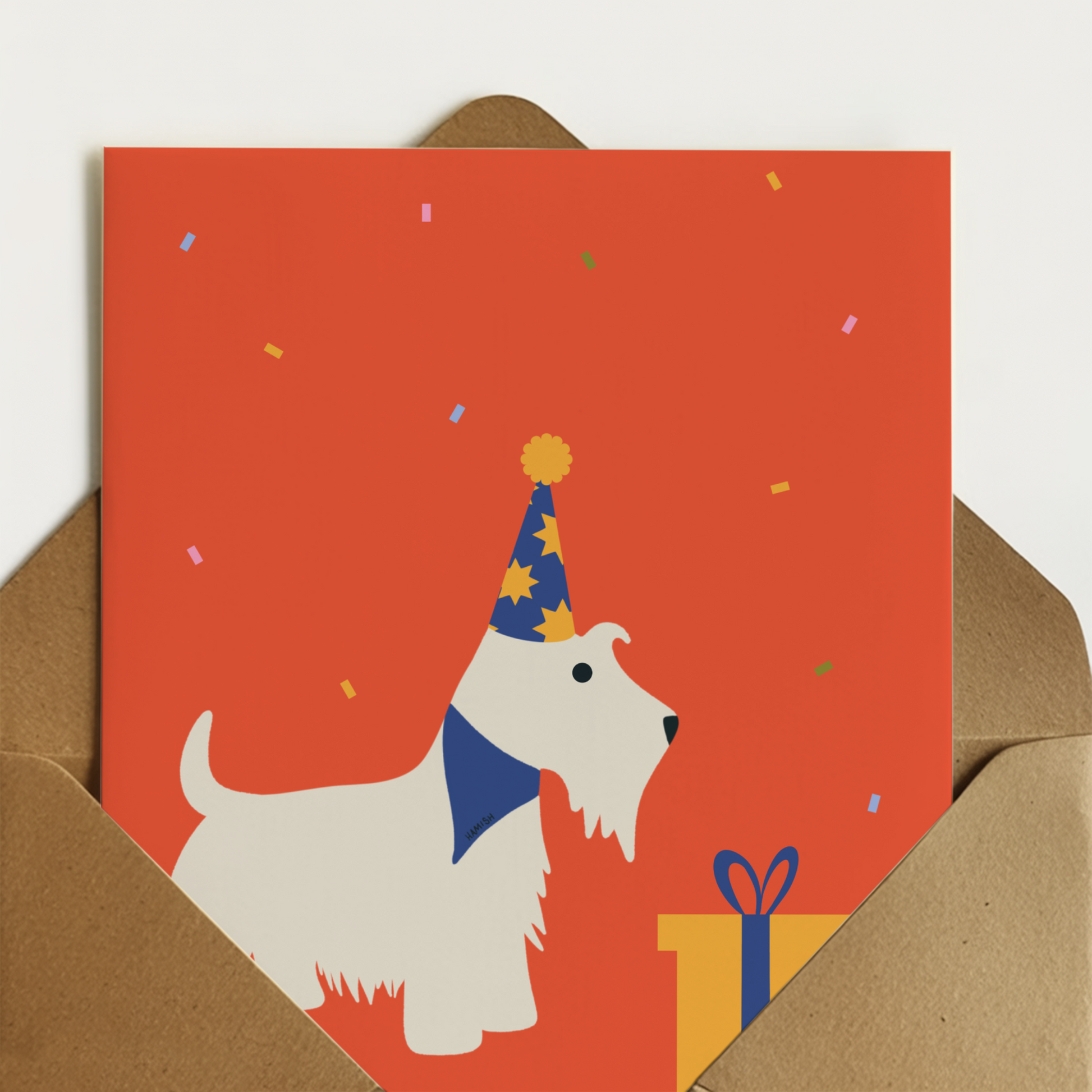 Classic Scottish Terrier birthday card