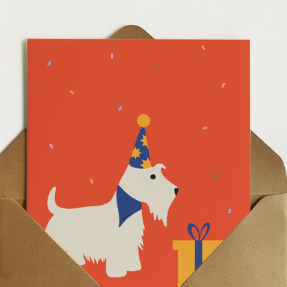 Classic Scottish Terrier birthday card