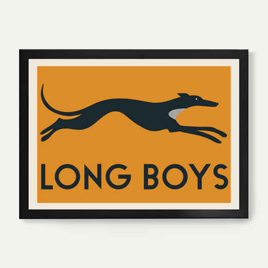Long Boys Grey Hound Dog Print