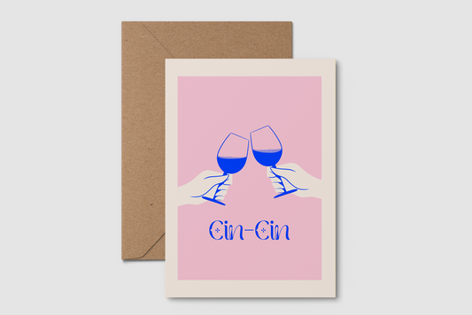 Cin-Cin Drinks Greeting Card