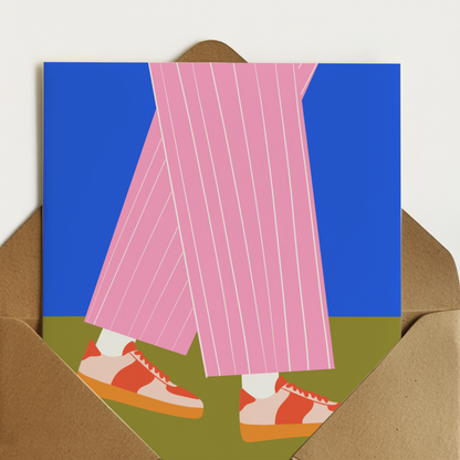 Greeting cards for teenagers. Cute illustrated birthday card. 