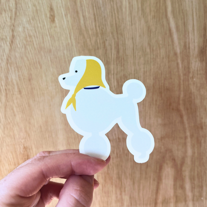 Poodle sticker. Cute stickers. 