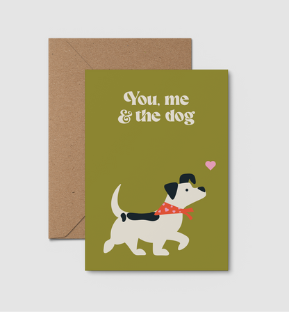 You, me and the dog valentines day card. 