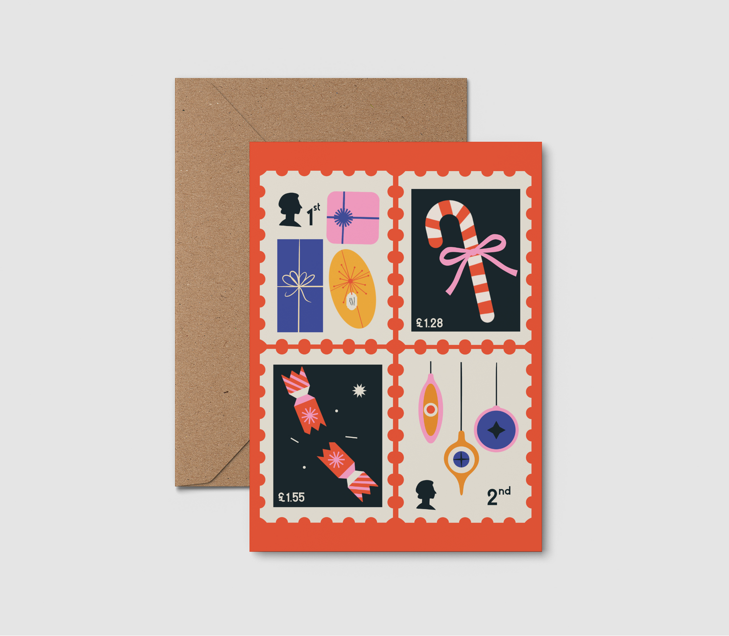 Cute illustrated Christmas card