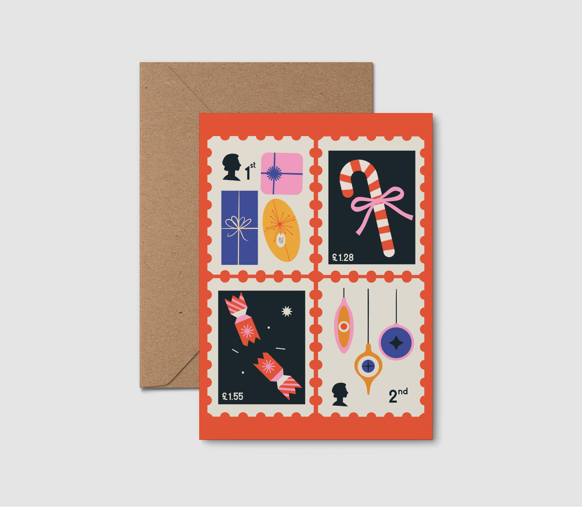 Cute illustrated Christmas card