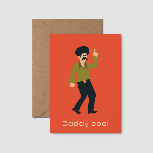 Dad dancing card. Father's day card. Birthday card for dad. Retro birthday card. 