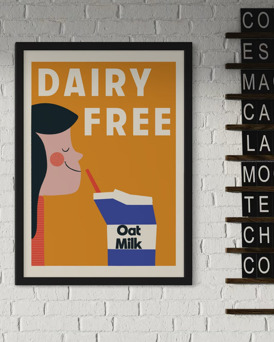 Oat Milk Wall Art, Food and drink art