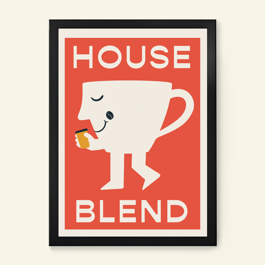 Coffee poster. Cafe culture wall art. Gifts for coffee drinkers. 