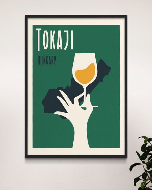 Imperfect Tokaji Retro Hungarian Wine Print