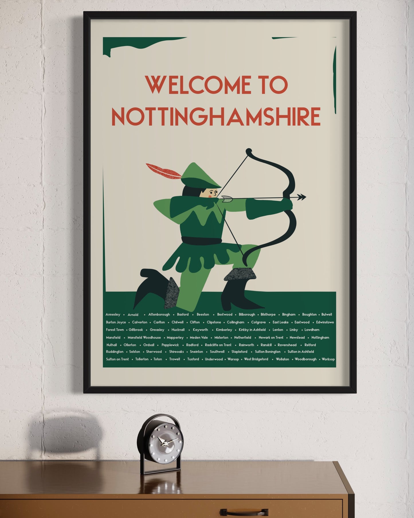 Welcome to Nottinghamshire Robin Hood Print