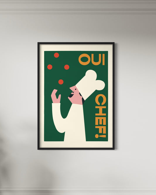 Oui Chef! Retro Kitchen Print