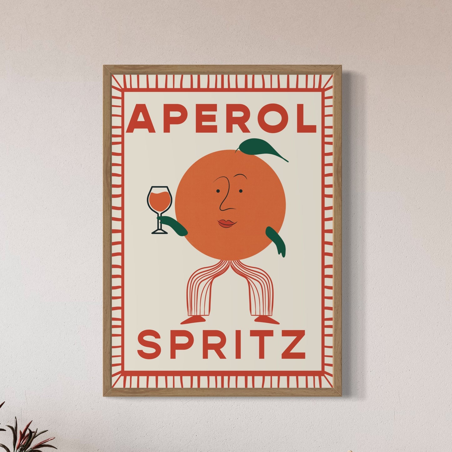 Aperol Spritz Retro Drinks Print