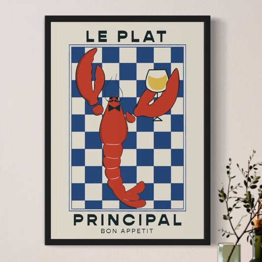 Imperfect Retro Lobster Prints