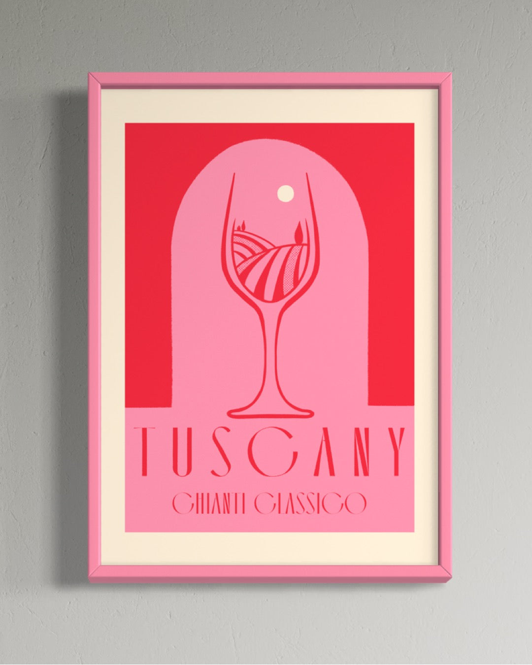 Imperfect A3 Tuscany Retro Wine Print