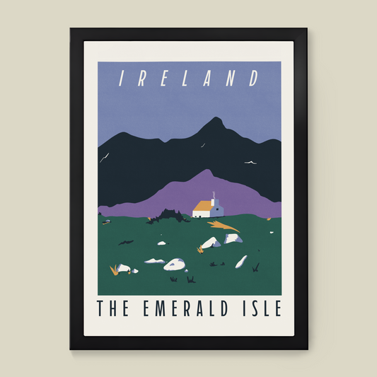 Ireland Retro Travel Print