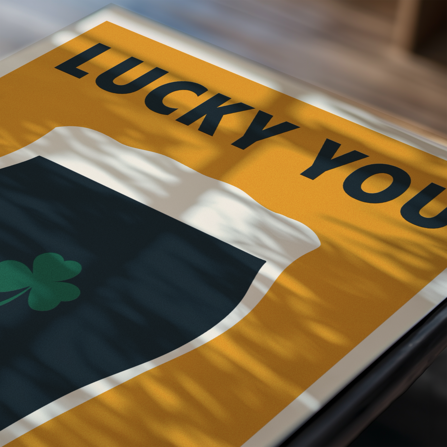 Lucky You Irish Stout Retro Poster