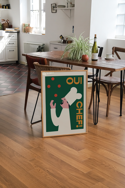 Oui Chef! Retro Kitchen Print