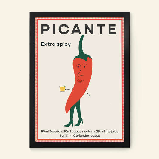 Spicy marg print, bar art work, picante