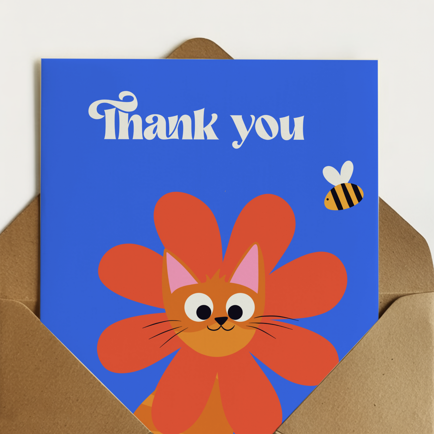 Thank You Cat Greetings Card