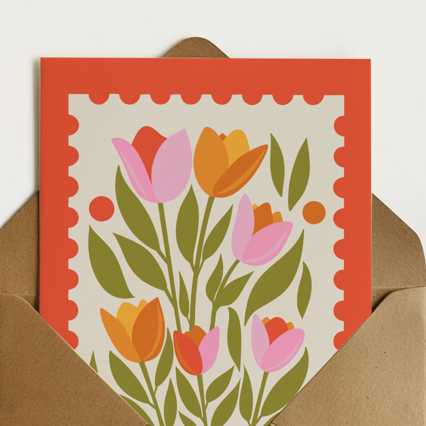 Happ Birthday Tulips Greetings Card