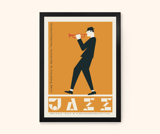 Berlin Jazz Club Retro Music Poster