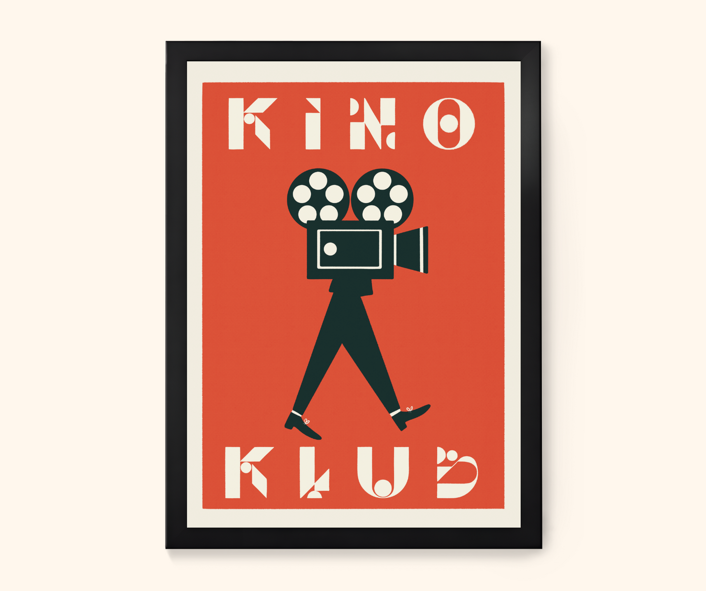 Retro Midcentury Modern German Cinema Poster