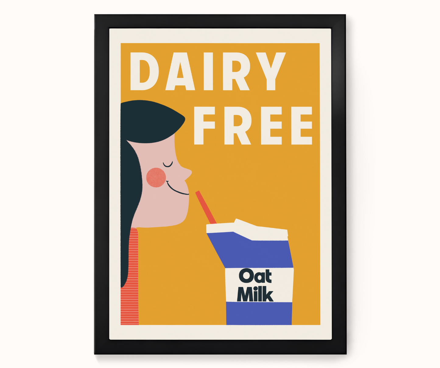 Oat Milk Retro Food Poster