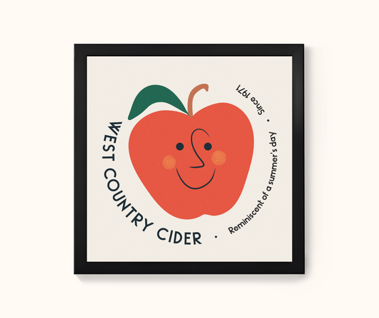 West Country Cider Retro Bar Print