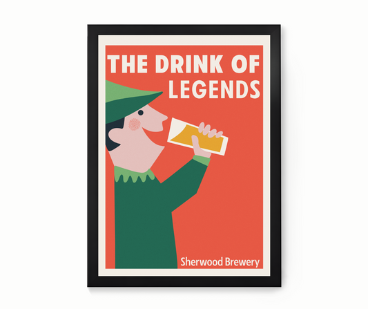 Robin Hood Retro Lager Poster