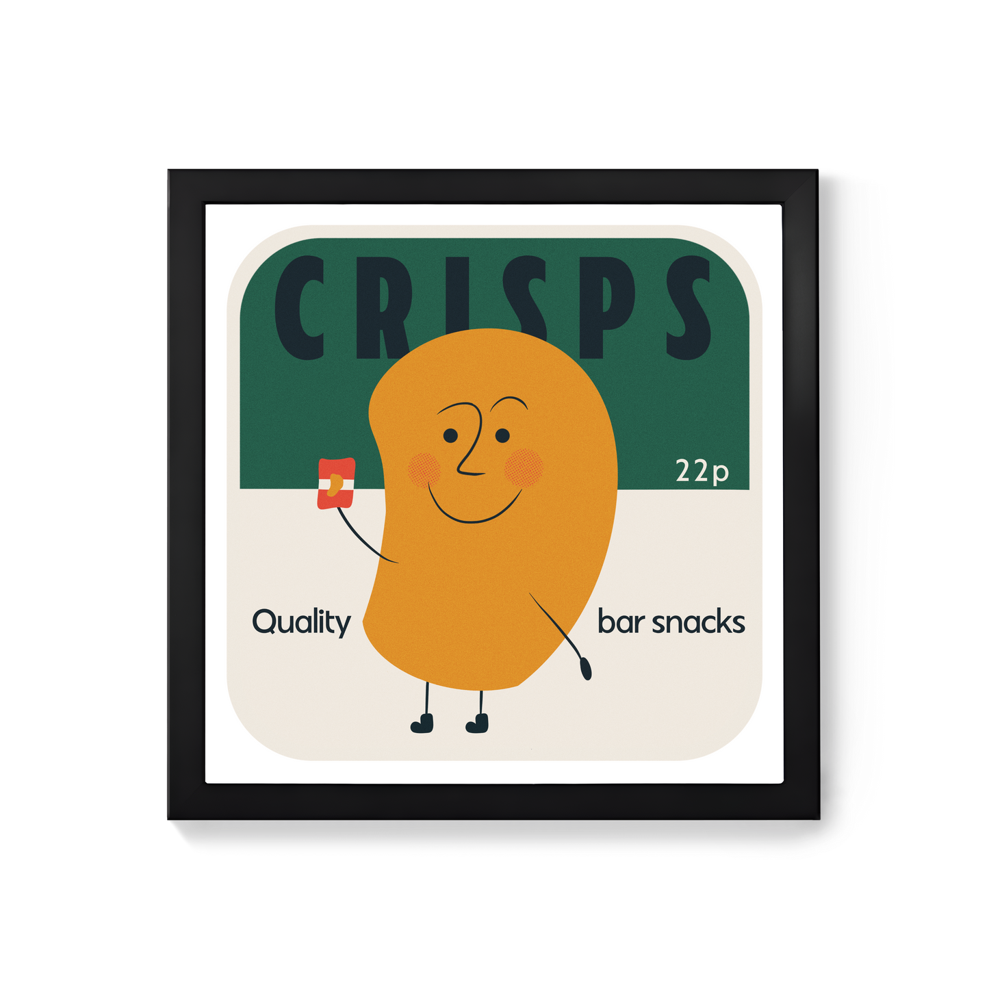 Crisps Retro Beer Mat Print